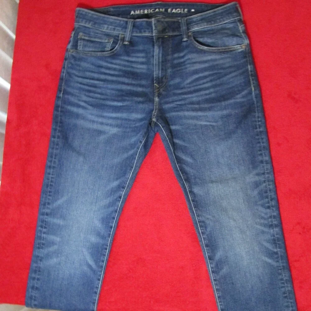 American Eagle Athletic Skinny Airflex Jeans 34 x 34 - Picture 4 of 10